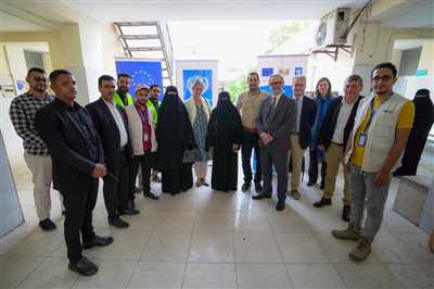 🏥A delegation of European Union ambassadors and the United Nations Development Program visits Sheikh Othman Health Compl